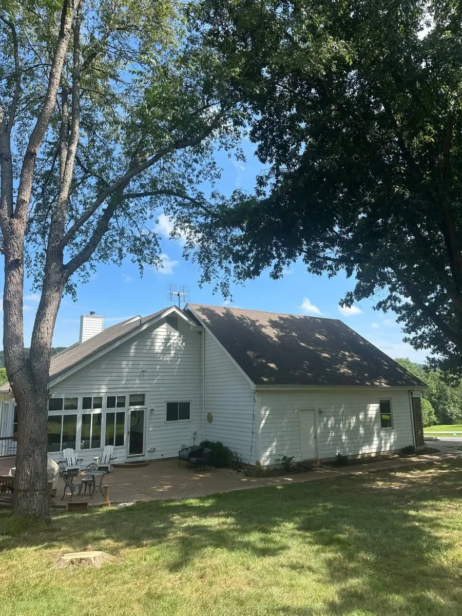 Safe open yard after hazard tree removal